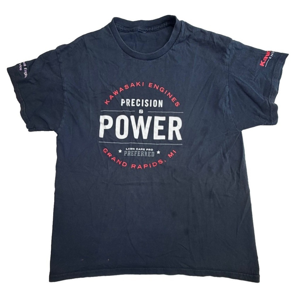 Kawasaki Engines Precision & Power T-Shirt Adult Large Black Grand Rapids MI